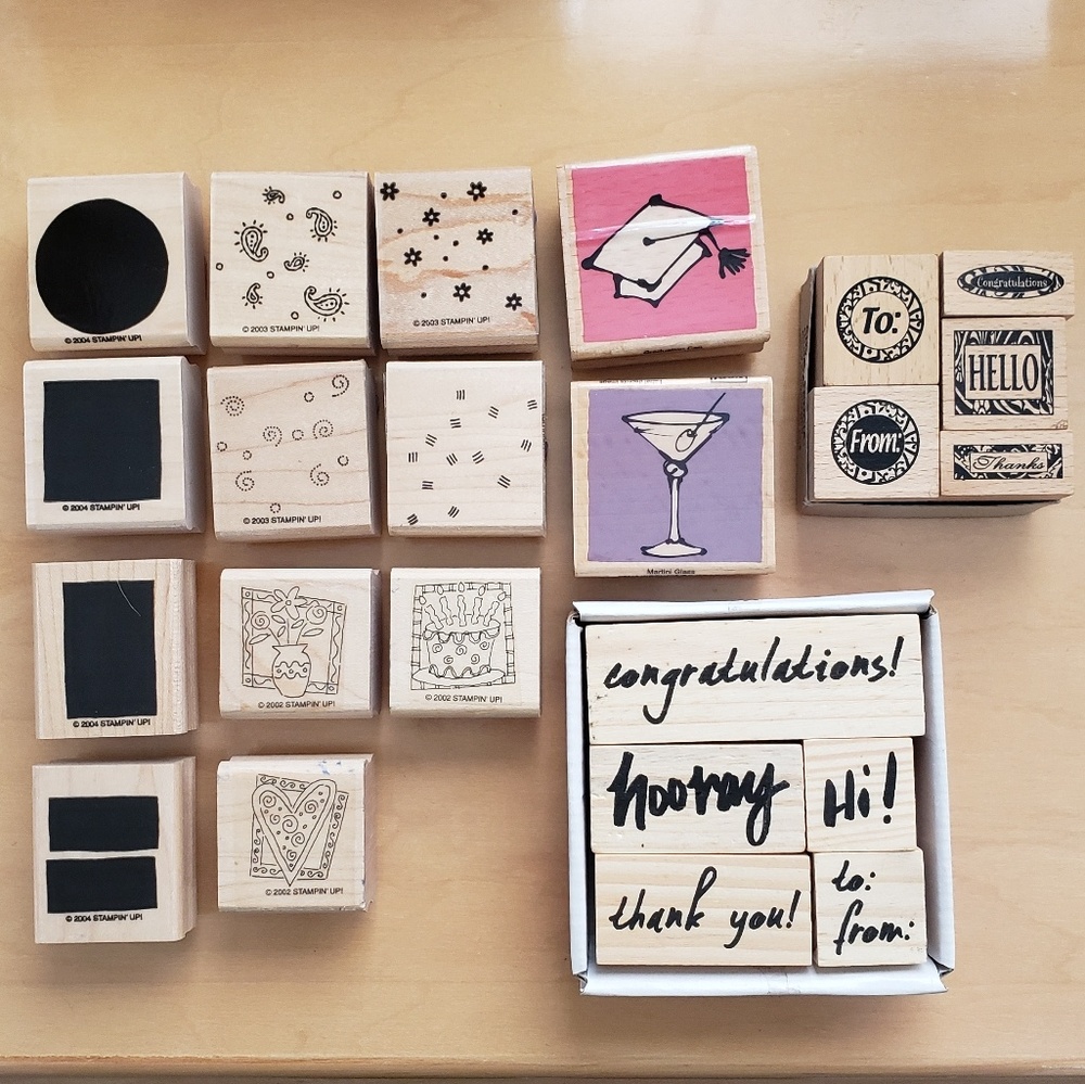 Lot of 23 Rubber Stamps